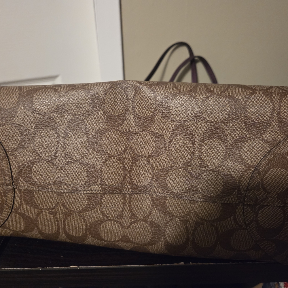 Coach Elegant Brown and Purple Women's Tote Bag - Picture 3 of 6